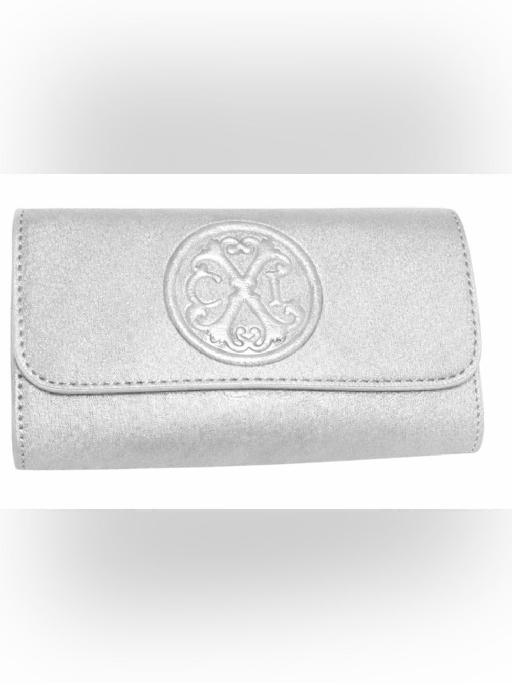 CXL by Christian Lacroix Silver Small Clutch Wristlet NWT